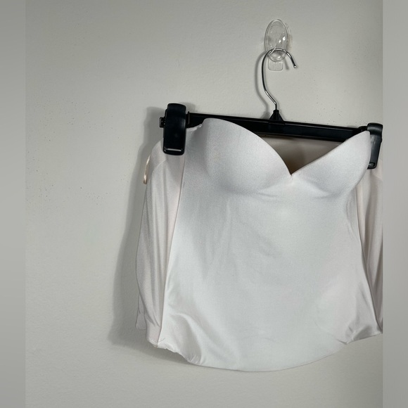 David's Bridal White Long Line Padded Strapless Bra "Corset" Sz 36A - Picture 5 of 13